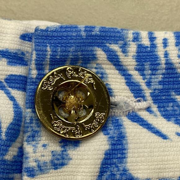 Lilly Pulitzer Callahan Shorts Womens 0 Blue White Lobster Crab Nautical 30x5" - Picture 11 of 16